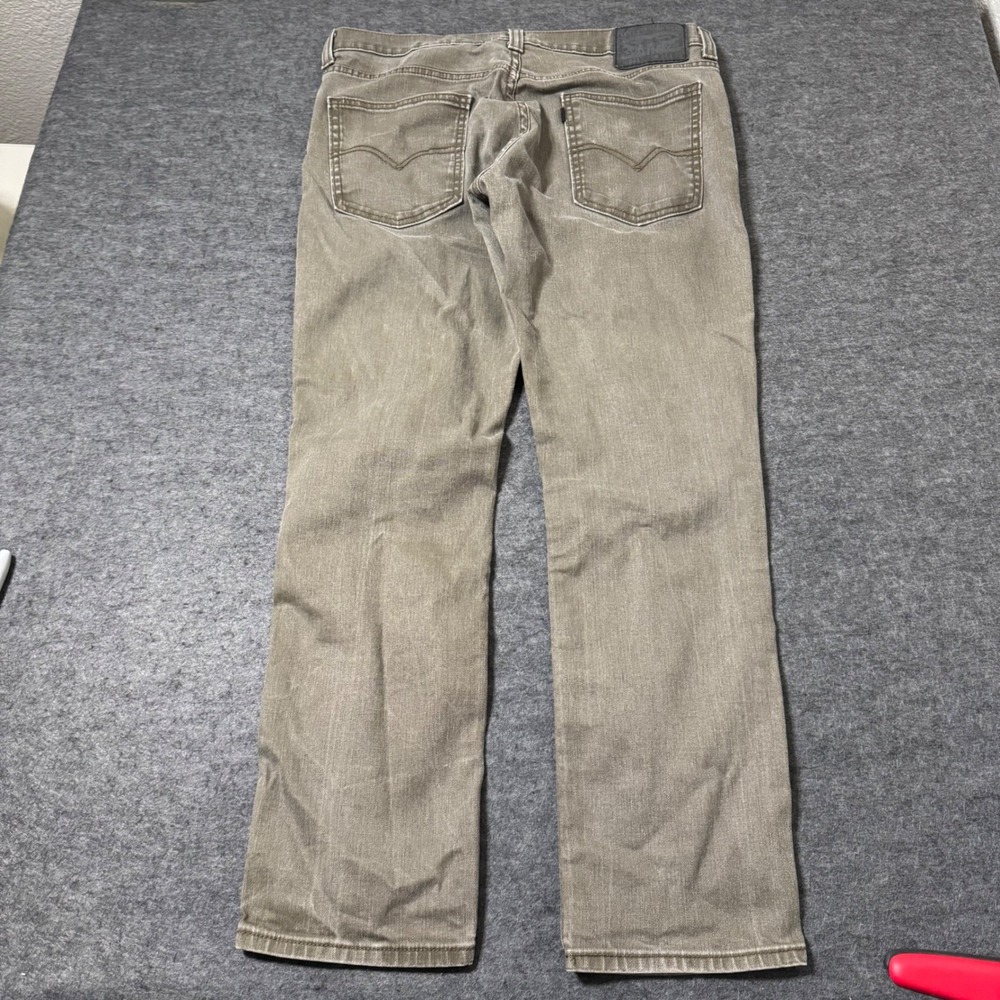 Levis 511 Slim Fit Jeans Mens 34x30 (33x28) Olive Green Stretch Denim Pants - Picture 6 of 11